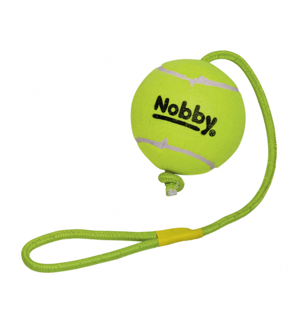 Nobby Tennisball mit Wurfschlaufe 12,5 cm