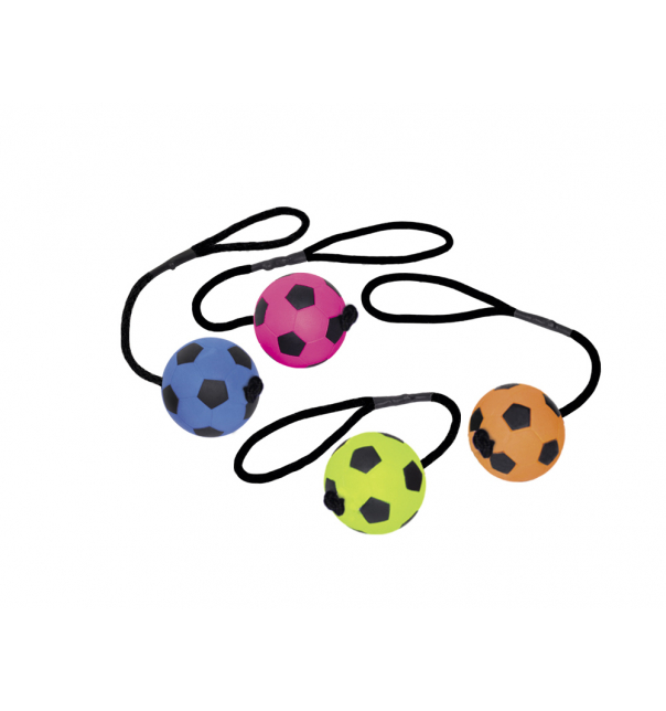 Moosgummi Fußball mit Seil sortiert 9,0 cm