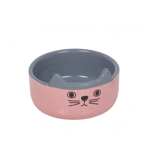 Nobby Keramik Napf "Cat Face" Ø 13,0 x 4,0 cm rosa