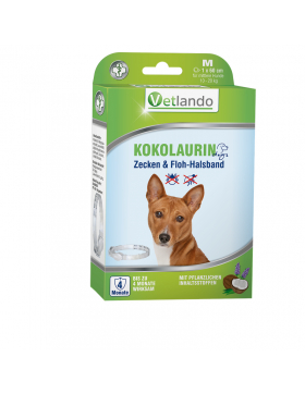 Vetlando-Kokolaurin Anti-Zecken & Floh-Halsband Hund M (10-20 kg)