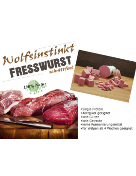 Wolfsinstinkt Mini Fresswurst Ente 80g (schnittfest)