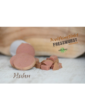 Wolfsinstinkt Mini Fresswurst Huhn 80g (schnittfest)