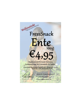 Wolfsinstinkt FressSnack Ente 100g