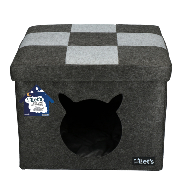 HAC Lets sleep Pet Cube helles/dunkelgrau
