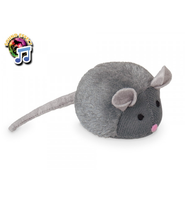 Nobby Plüsch Maus mit Stimme, 15 cm