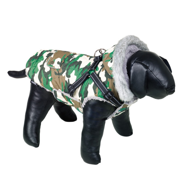 NOBBY Hundemantel POLAR 2 in 1 camouflage grün