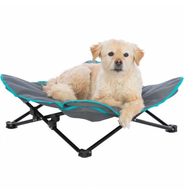 Trixie Camping-Bett für Hunde,  dunkelgrau/petrol versch. Größen