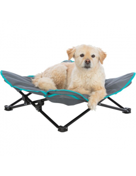 Trixie Camping-Bett für Hunde,  dunkelgrau/petrol versch. Größen