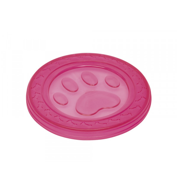 Nobby TPR Fly-Disc"Paw" pink 22cm