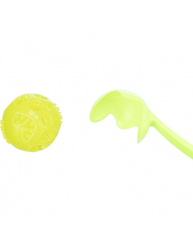 Trixie Ballschleuder mit Ball, Kunststoff/TPR, ø 6/50 cm, lime