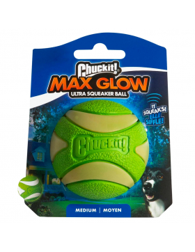 Chuckit! Max Glow Ultra Squeaker Ball M