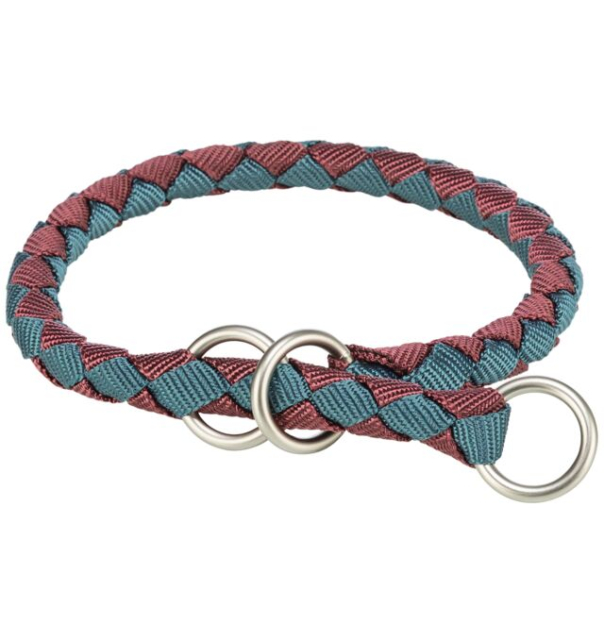 Trixie Cavo Zug-Stopp-Halsband, L: 47–55 cm/ø 18 mm, sangria/petrol