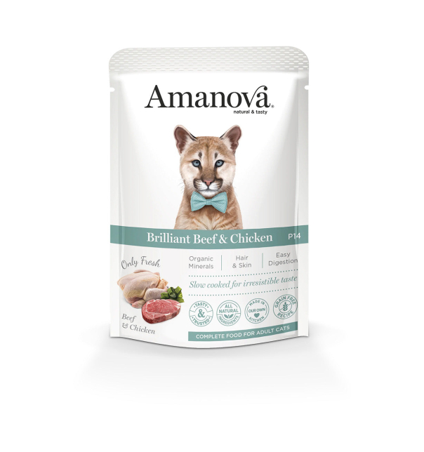 Amanova Adult P14 "BRILLIANT" Rind & Hühnchen 85g