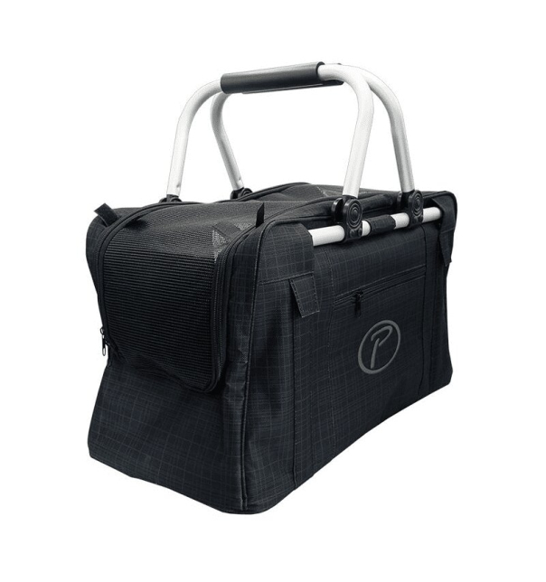 Petlando Faltbarer Transportkorb "Palma", schwarz - 48x24x28cm - max. 12kg