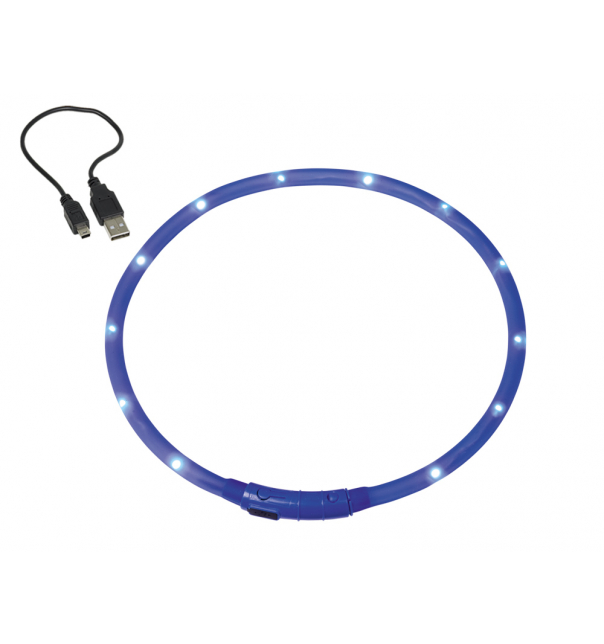 Nobby Leuchthalsband VISIBLE  ?10 mm; 70 cm blau 