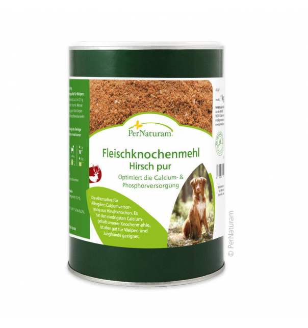 Pernaturam Fleischknochenmehl Hirsch 1kg